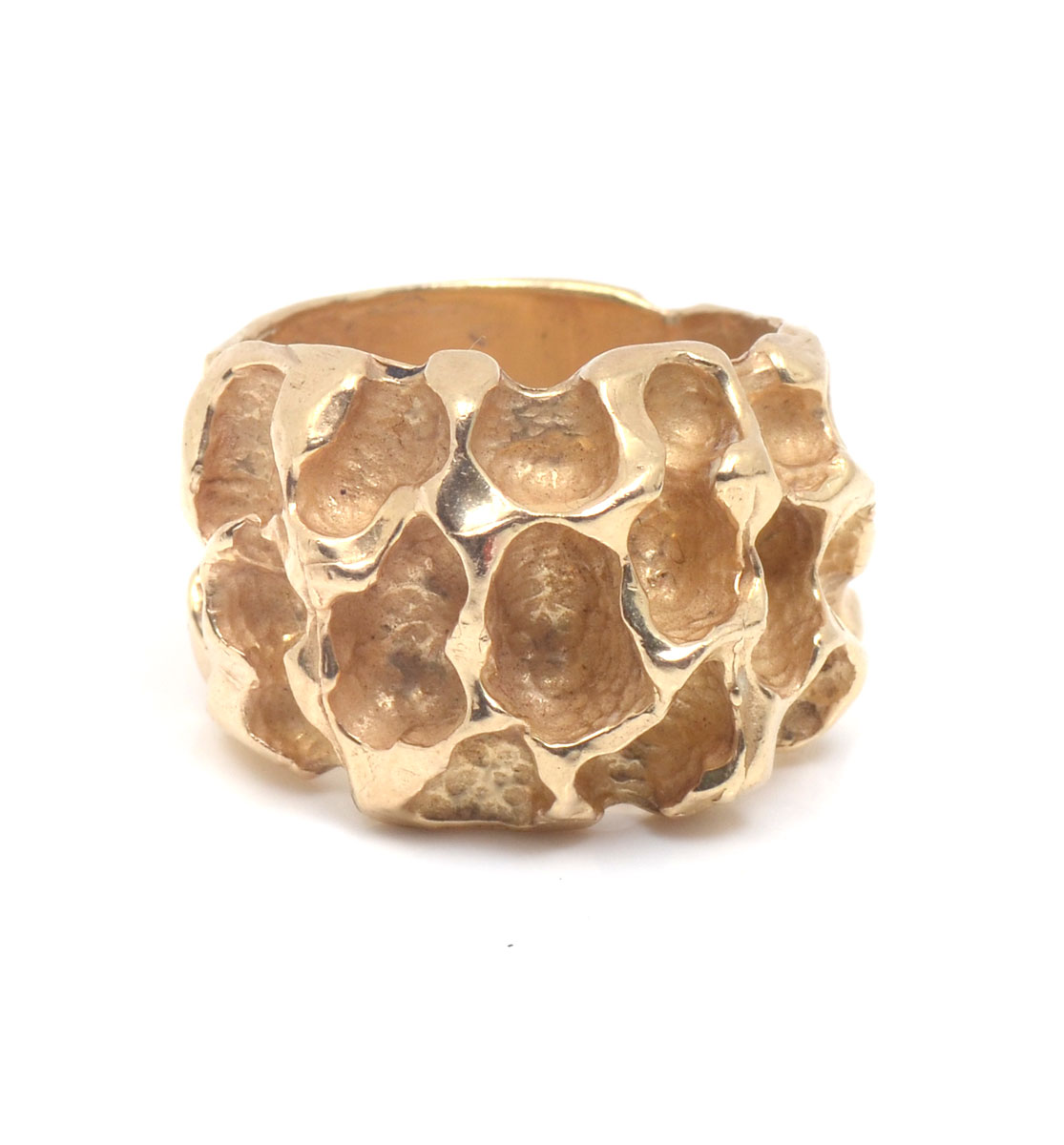 20 6 GRAM 14K SOLID NUGGET RING  36c501