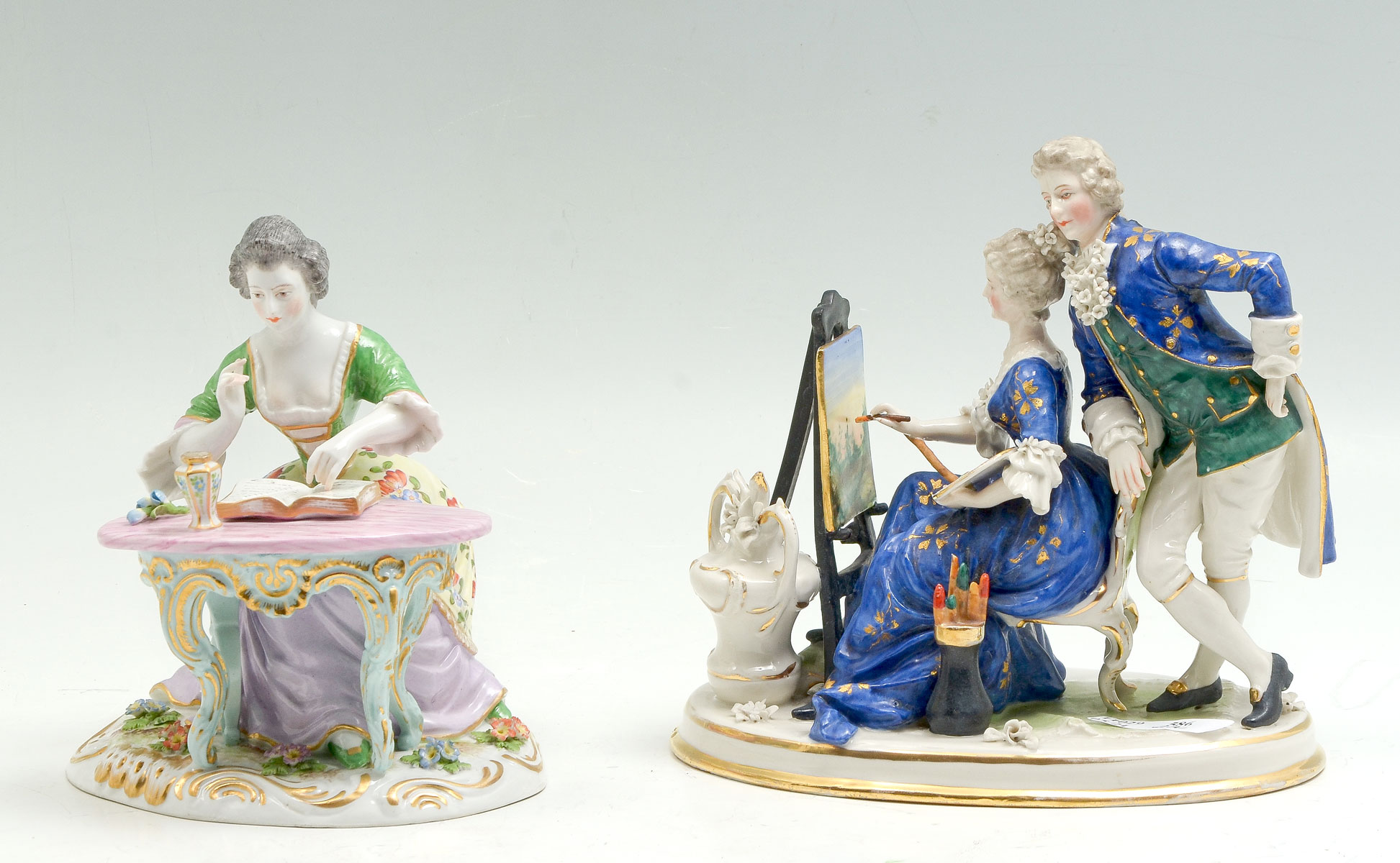 2 PC MEISSEN CAPODIMONTE PORCELAIN 36c503