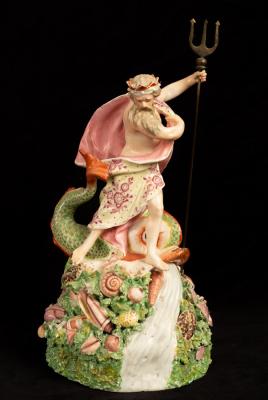 A Derby porcelain figure of Neptune,