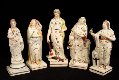 Five Staffordshire pearlware Classical 36c535