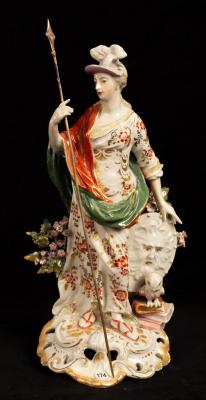 A Derby porcelain figure of Minerva  36c541