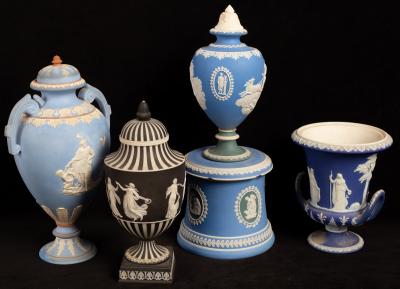 Four Wedgwood jasperware vases,