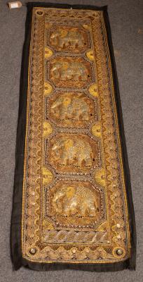 An Indian embroidered wall hanging,