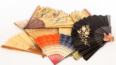 A quantity of assorted fans/Provenance: