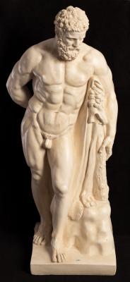 A 20th Century plaster figure of Hercules,