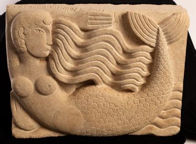 Michael Grevatte (20th Century)/Mermaid/carved