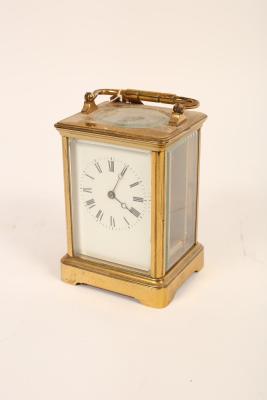 A gilt brass cased carriage clock  36c621