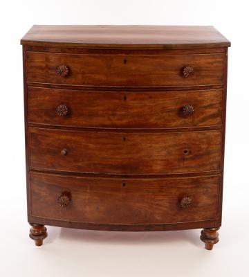 A 19th Century mahogany and crossbanded