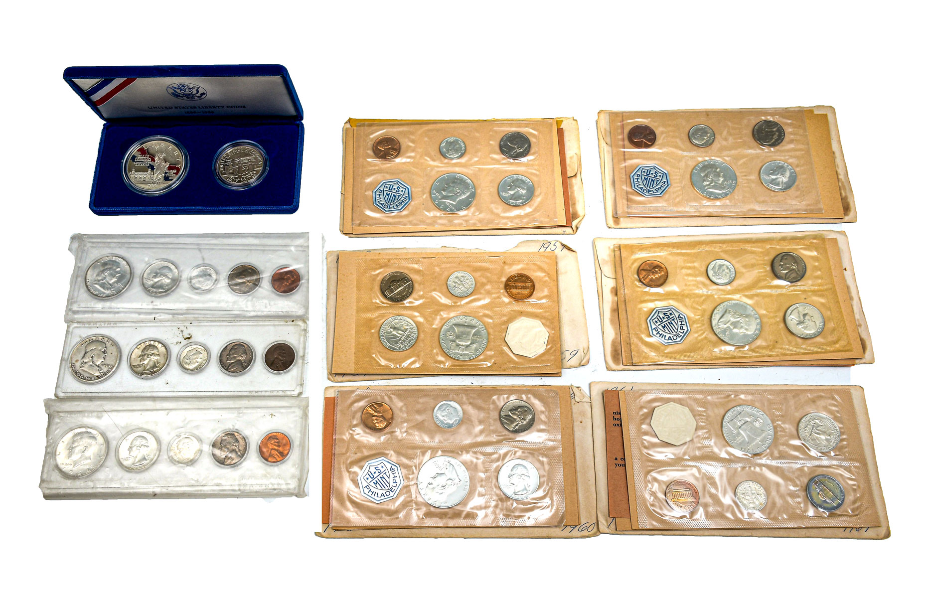 10 PC. UNITED STATES SILVER PROOF &