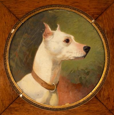 English School, 19th Century/Terrier/oil