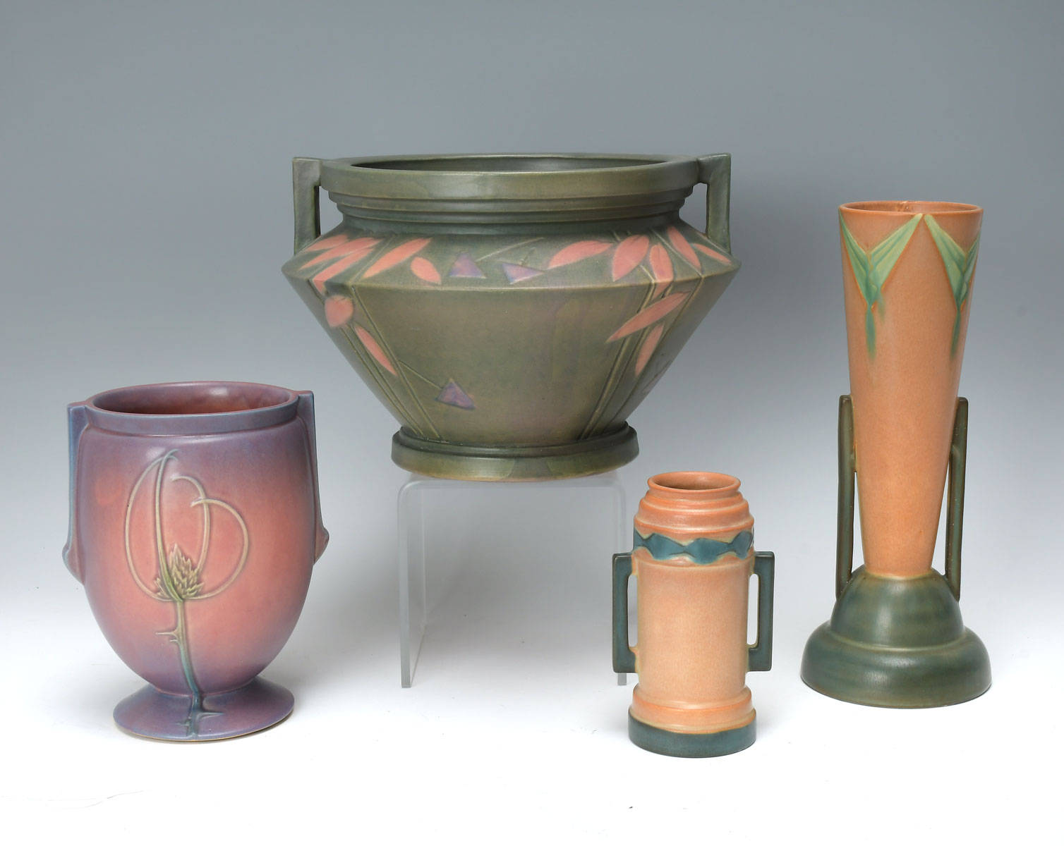 4 PC. ROSEVILLE POTTERY ''FUTURA''