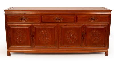 A Chinese hardwood sideboard fitted 36c72d