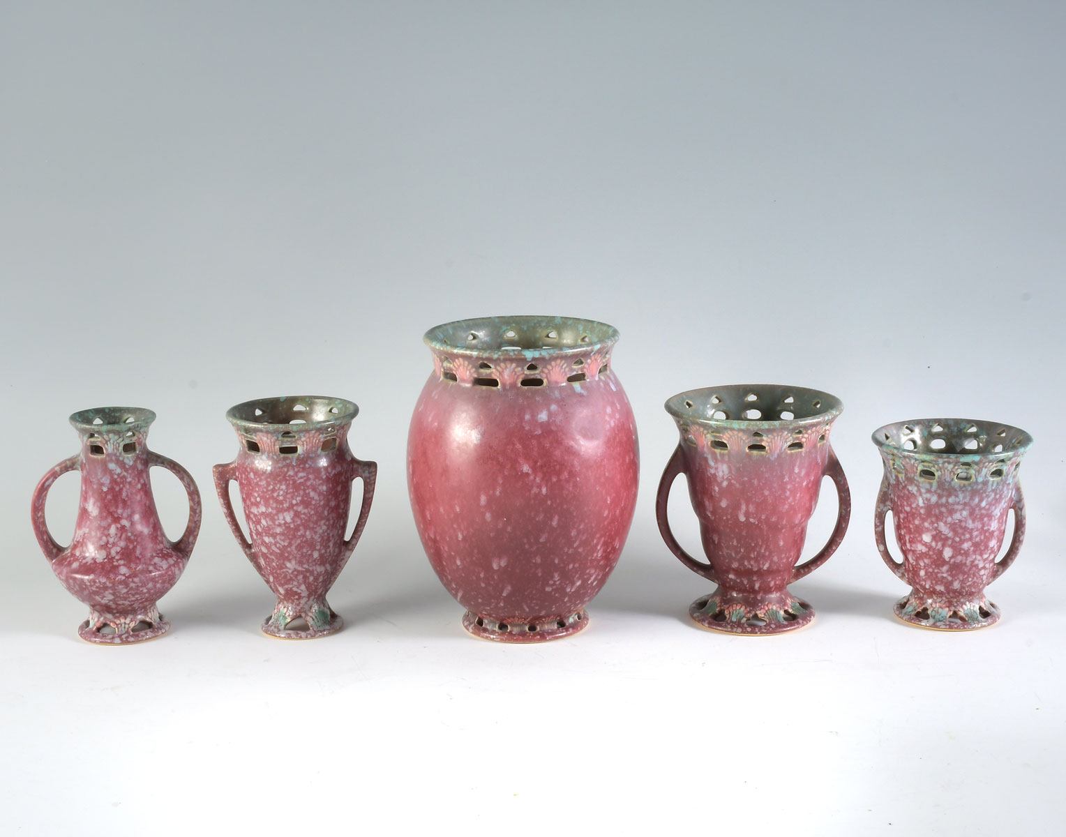 5 PC. ROSEVILLE POTTERY ''FERELLA''