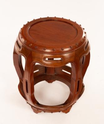 A Chinese carved hardwood stool  36c740