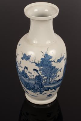 A Chinese blue and white baluster