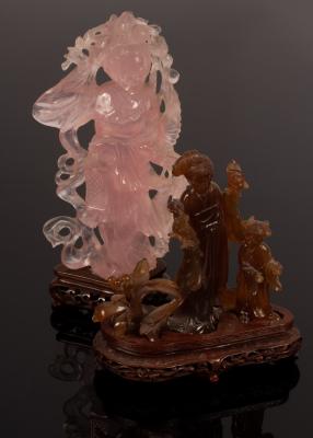 A Chinese rose quartz carving  36c769