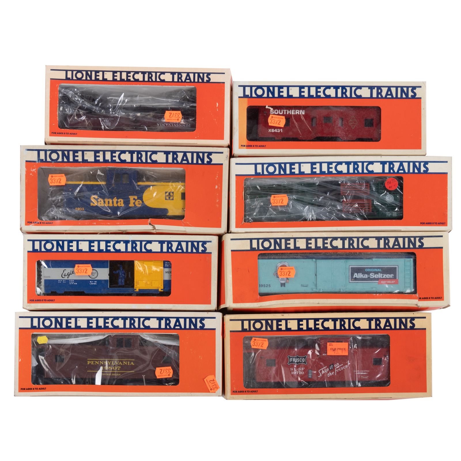 EIGHT LIONEL FREIGHT CARS Including 36a142