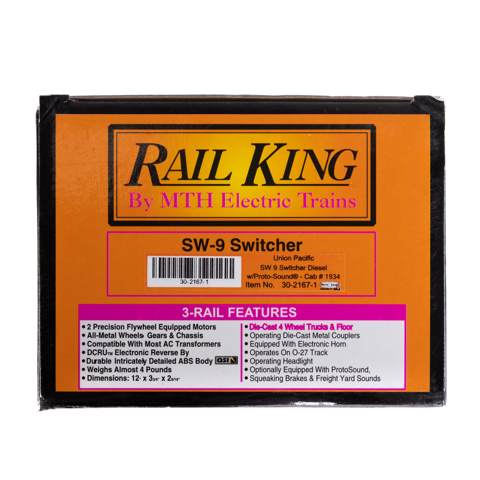 RAIL KING SW 9 SWITCHER Union Pacific  36a186