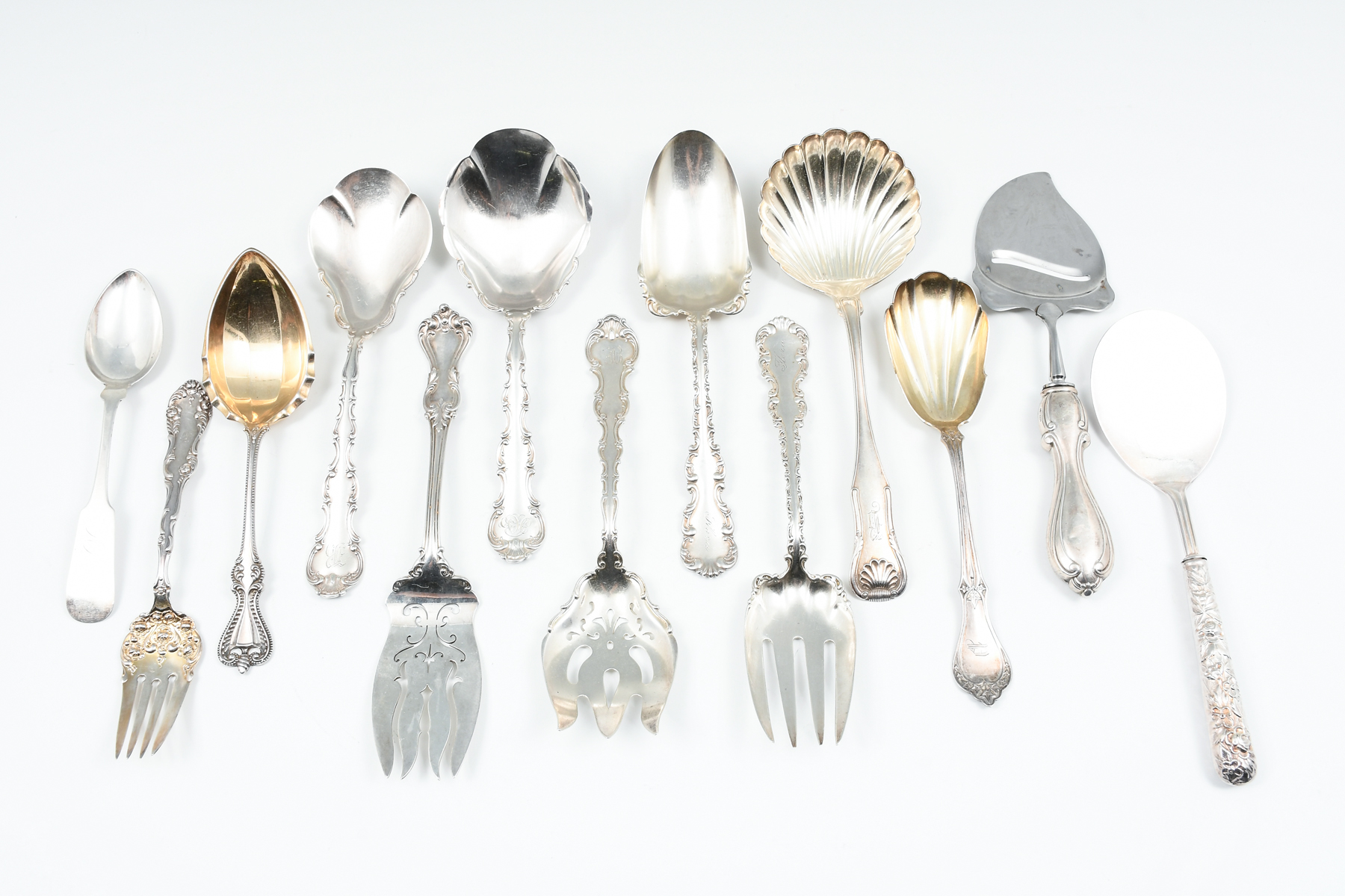 13 PC STERLING SILVER SERVING 36a196