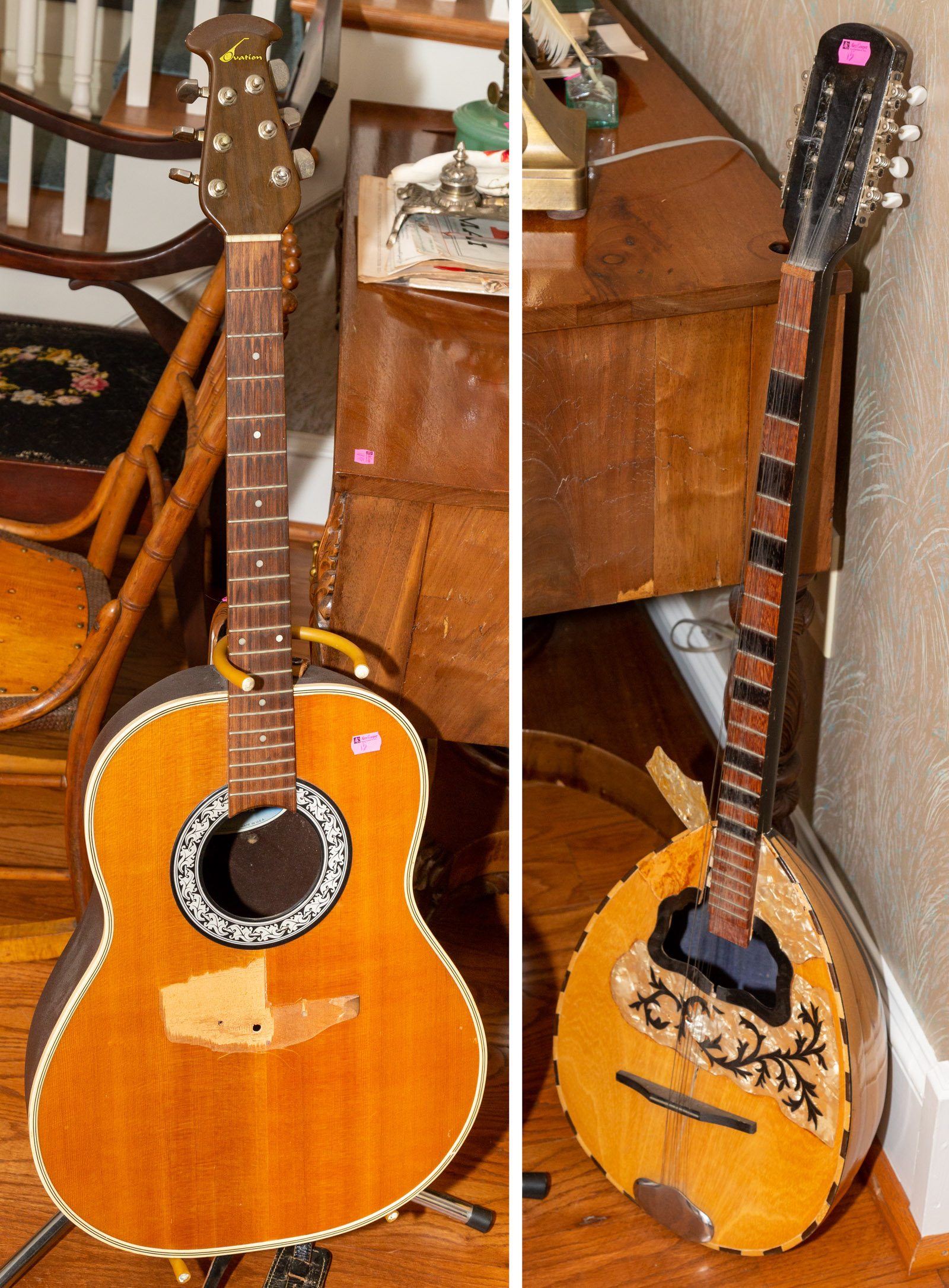 AN OVATION ULTRA SERIES ACOUSTIC GUITAR