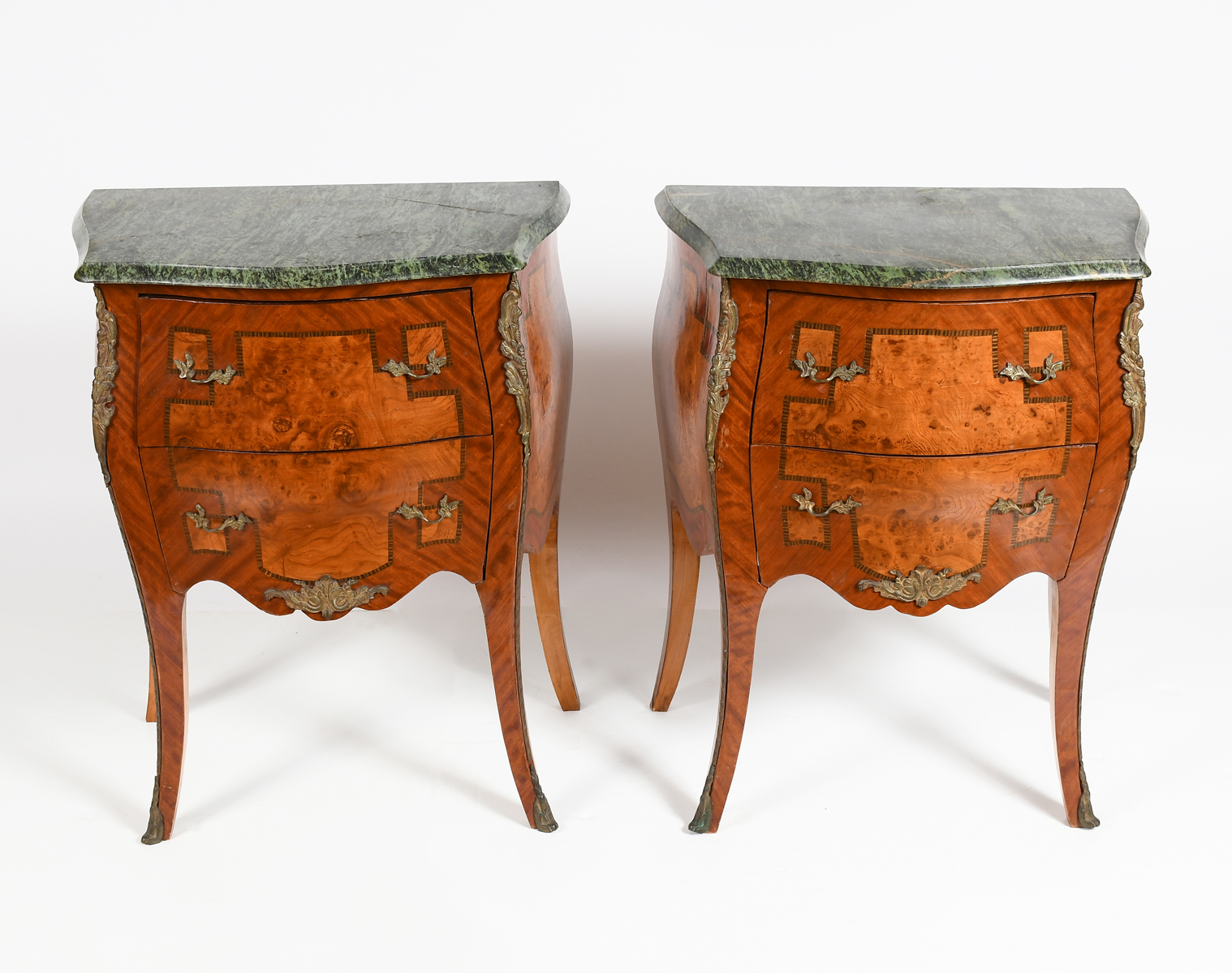 PAIR OF FRENCH STYLE MARBLE TOP 36a261