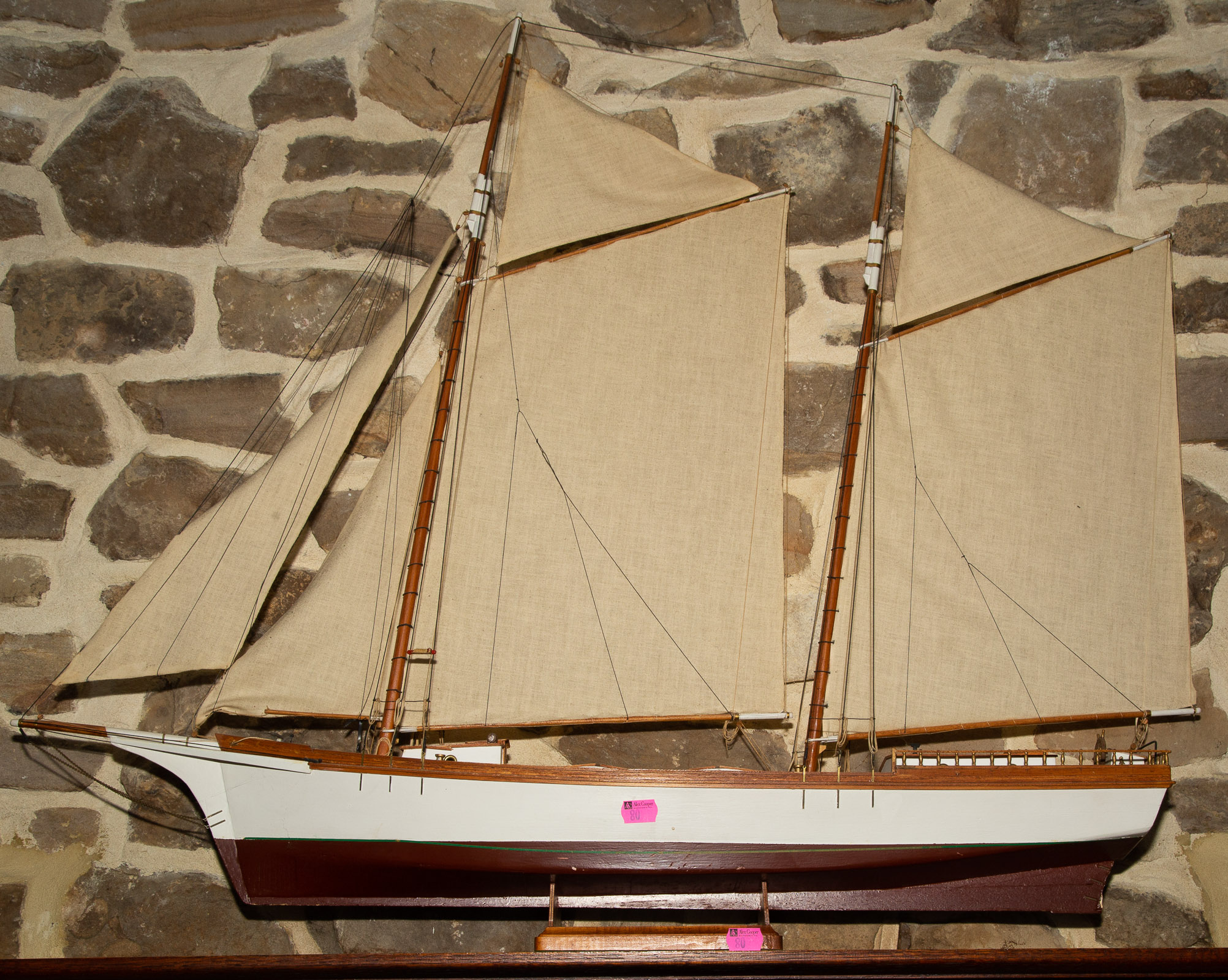 A PAINTED WOOD SHIP S MODEL 31 36a282