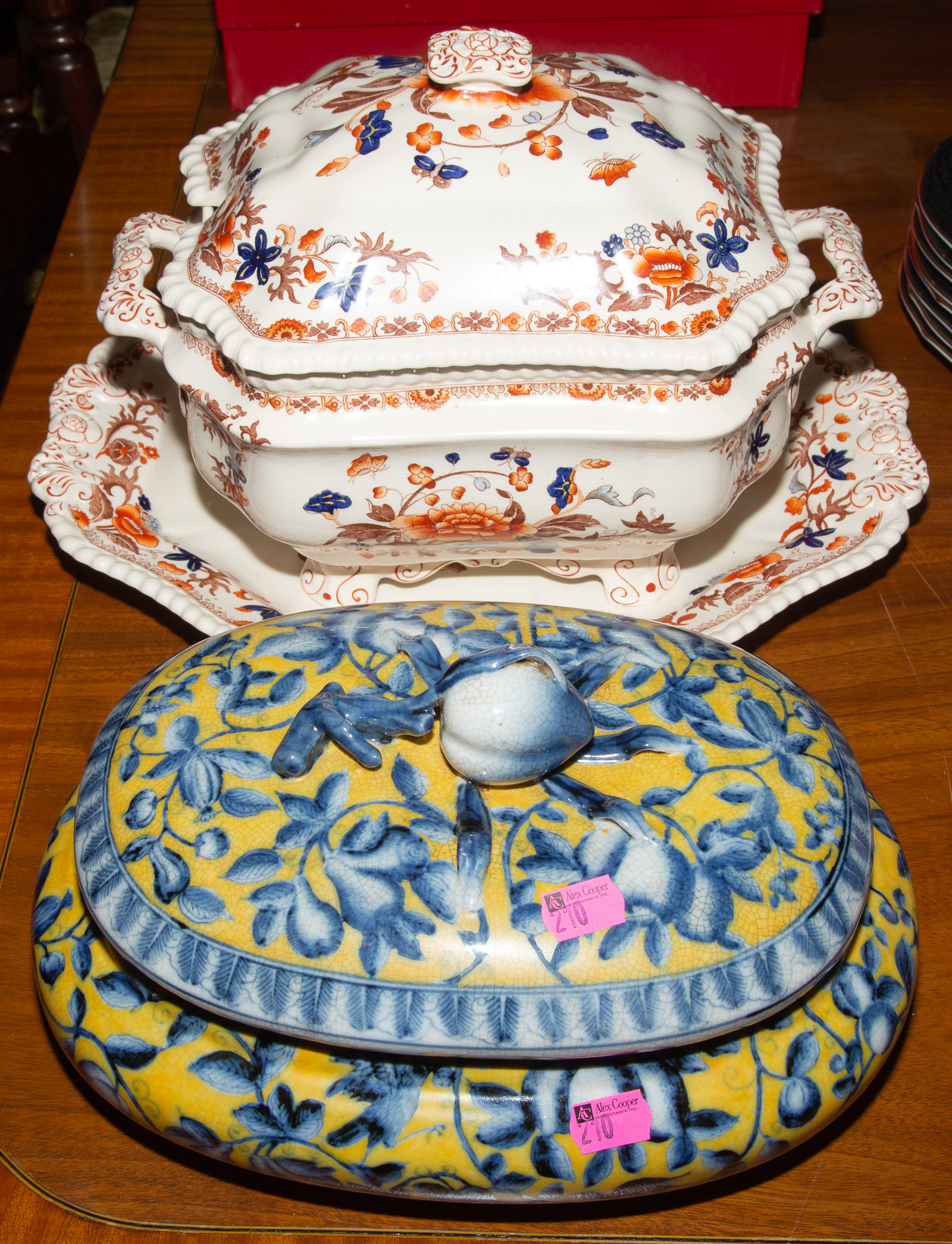 TWO SOUP TUREENS Including Spode