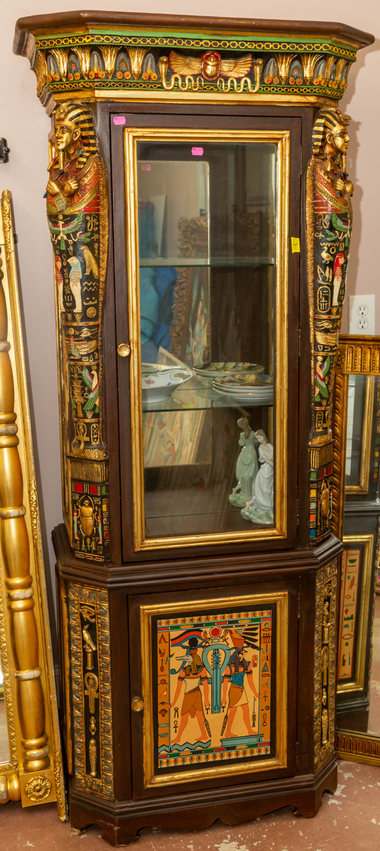 EGYPTIAN REVIVAL DISPLAY CABINET 36a359