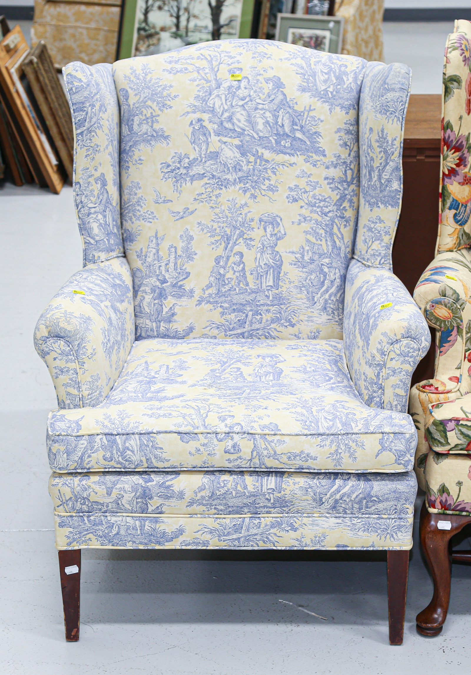 GEORGIAN STYLE WING CHAIR Approximately