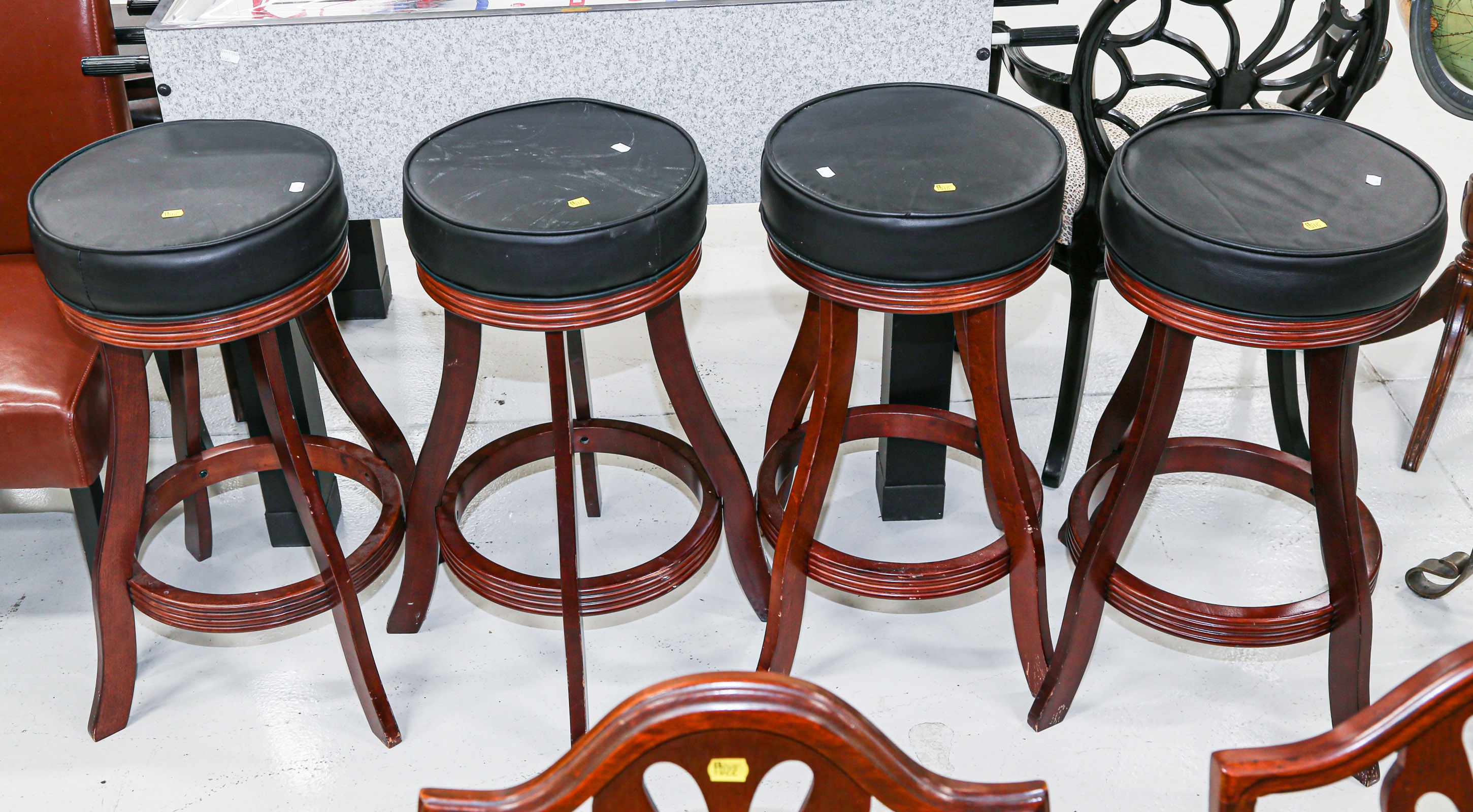 FOUR BAR STOOLS Modern with simulated 36a399