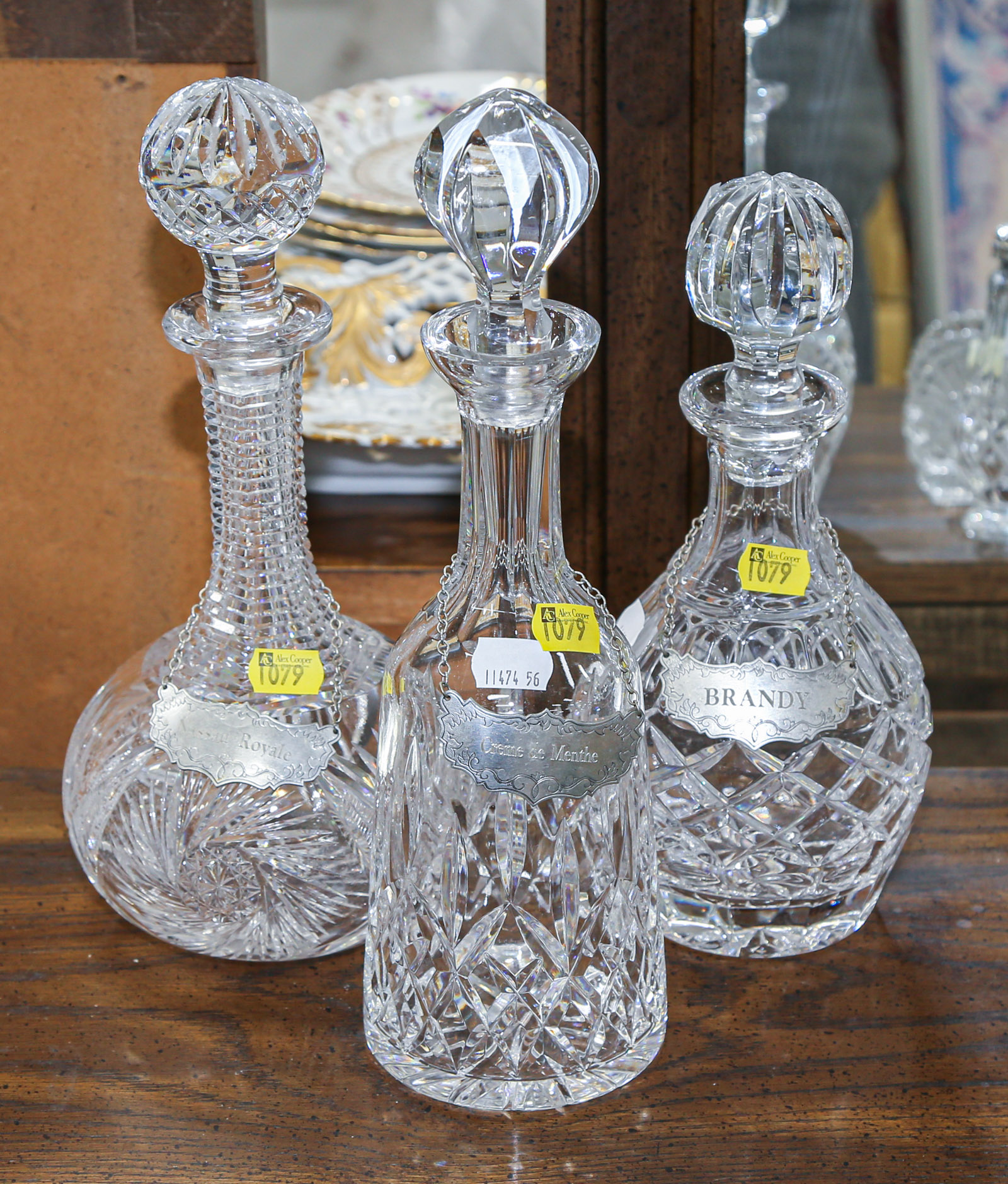 THREE WATERFORD DECANTERS 11 to