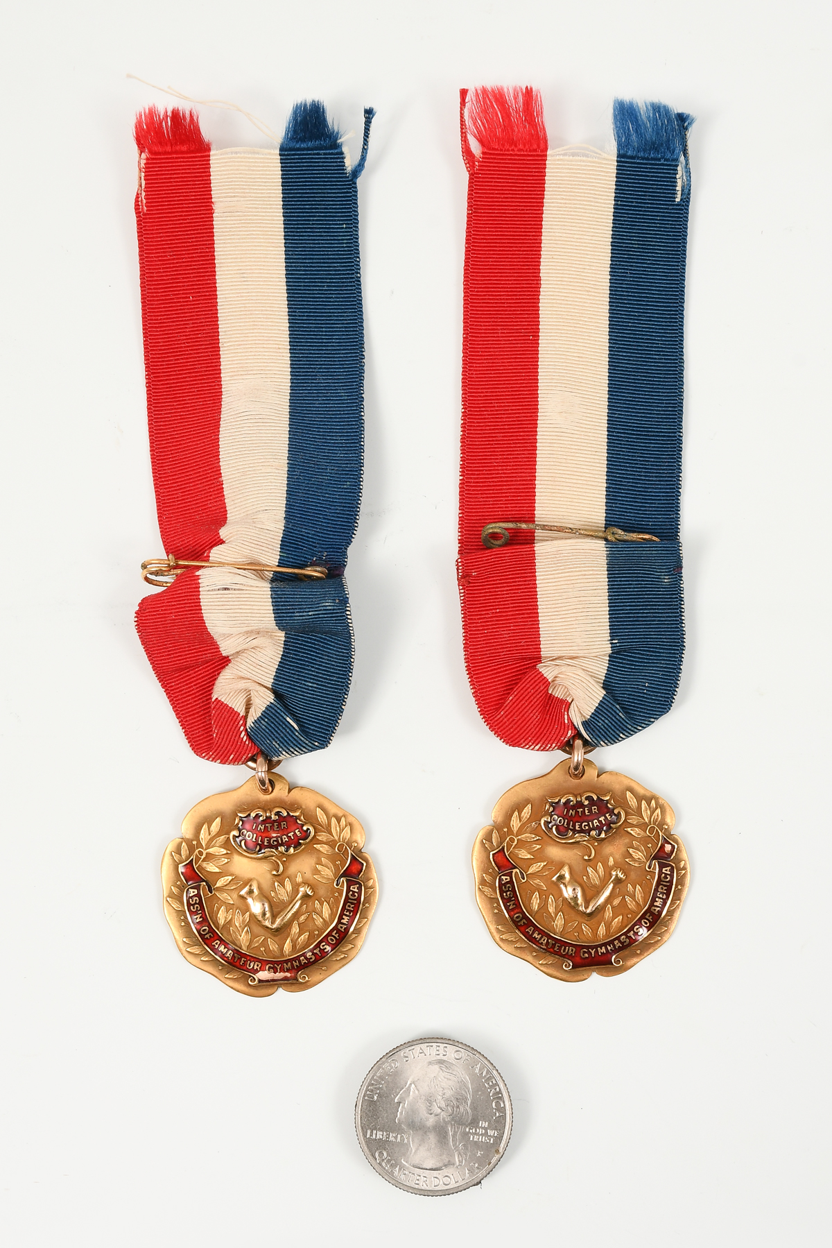 2 PC. 14K GYMNASTIC AWARDS OF MERIT