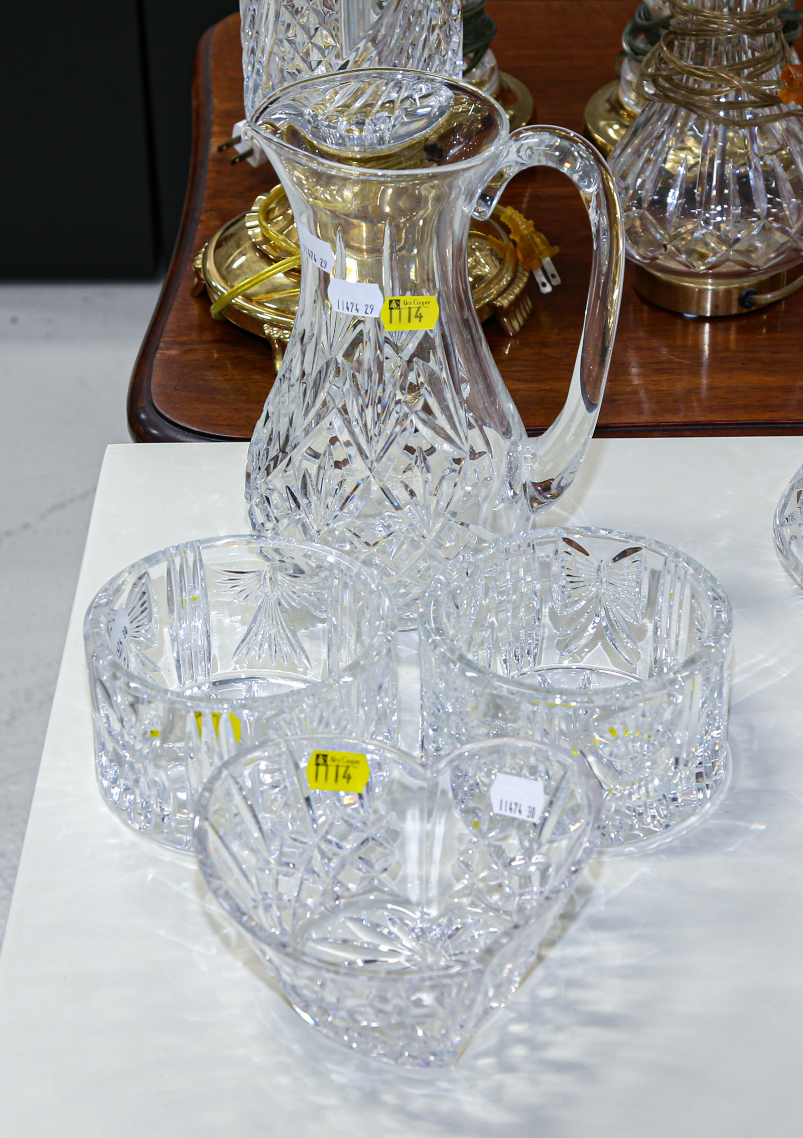 FOUR PIECES OF WATERFORD Including