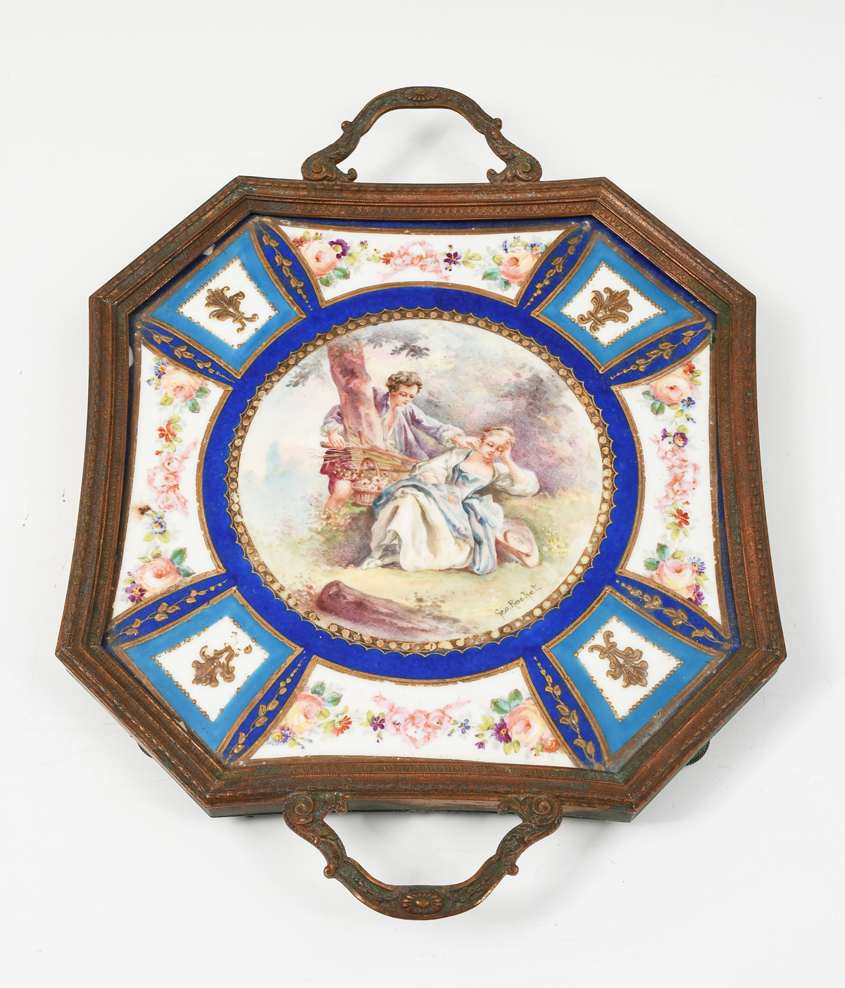 METAL MOUNTED SEVRES PORCELAIN