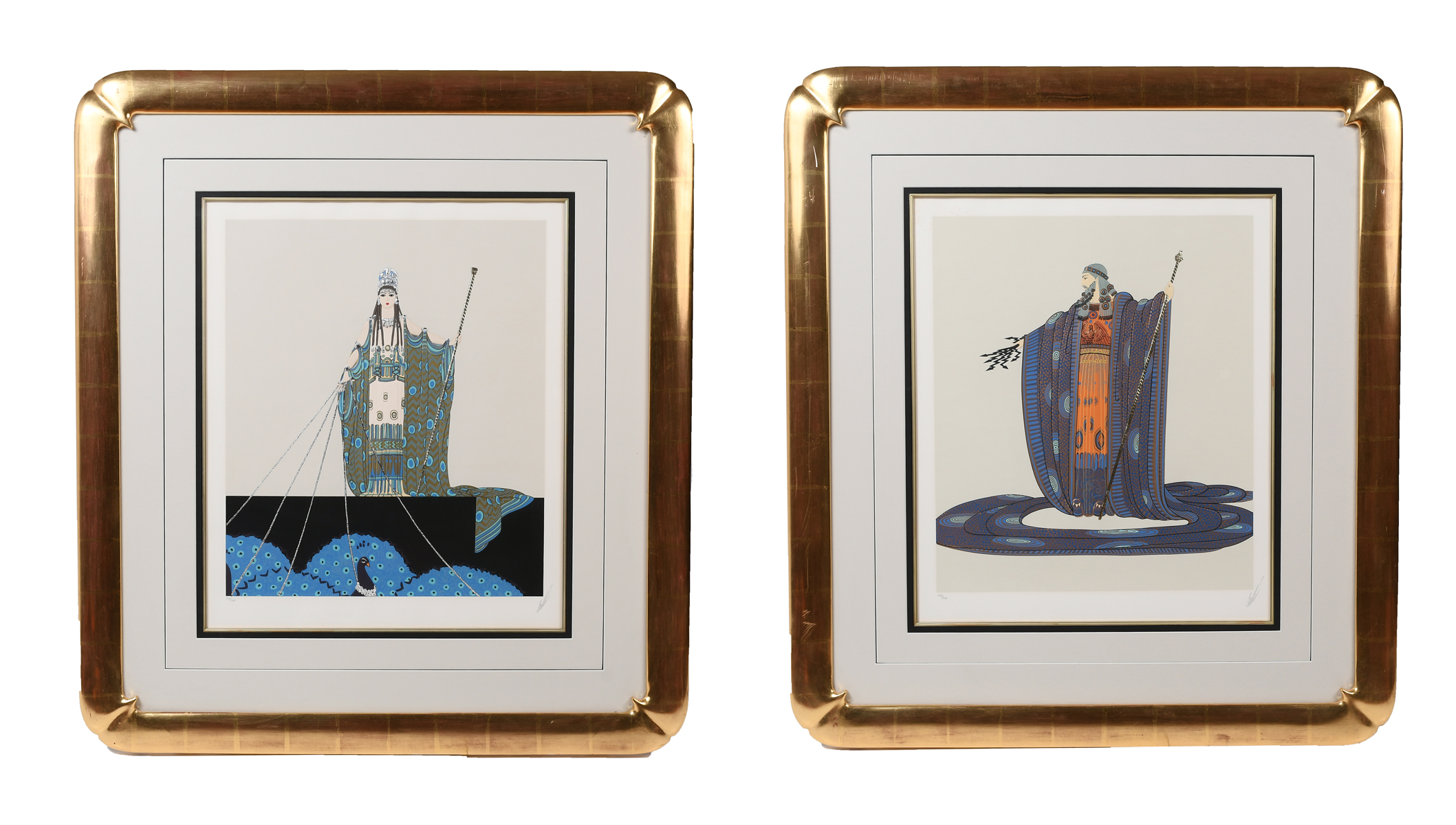 ZEUS AND HERA ART DECO SERIGRAPHS