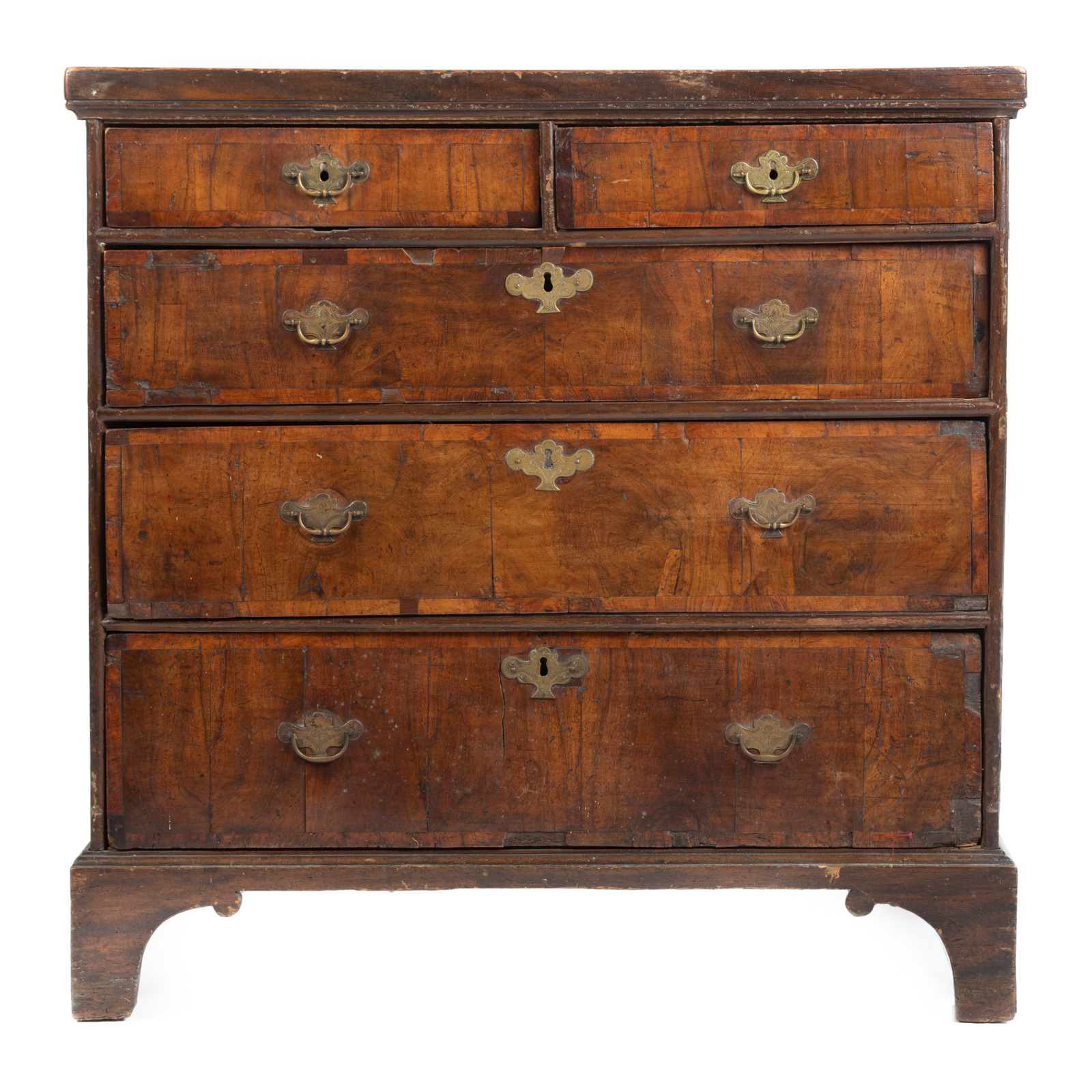 QUEEN ANNE MIXED WOOD CHEST OF 36a499