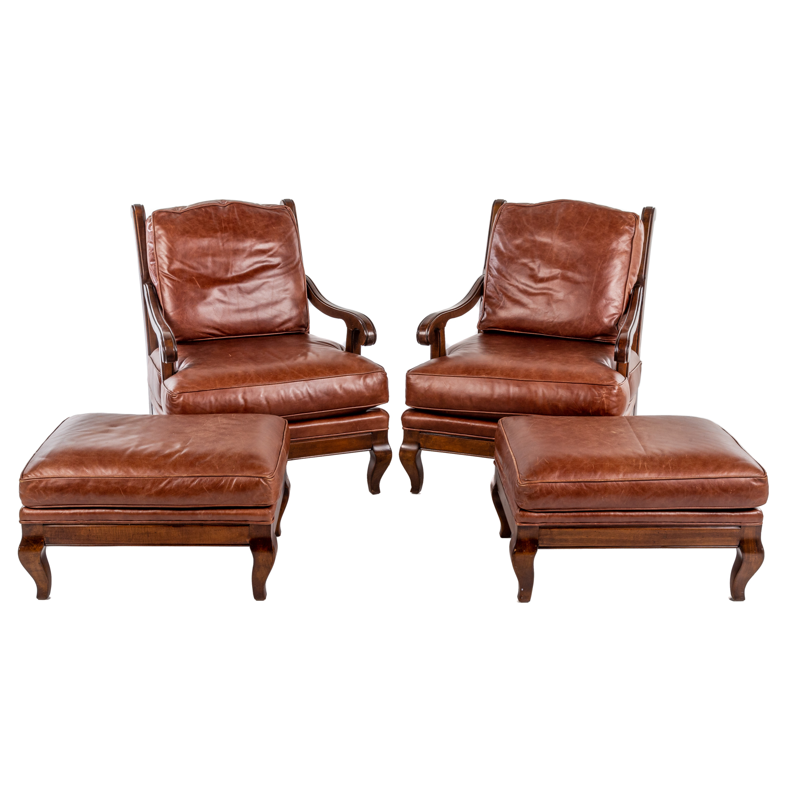A PAIR OF HICKORY CHAIR LEATHER 36a4a9