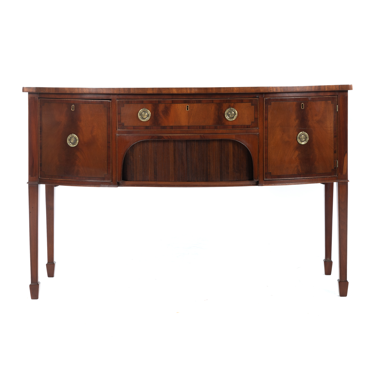 GEORGIAN IV MAHOGANY BOWFRONT SIDEBOARD 36a4e0