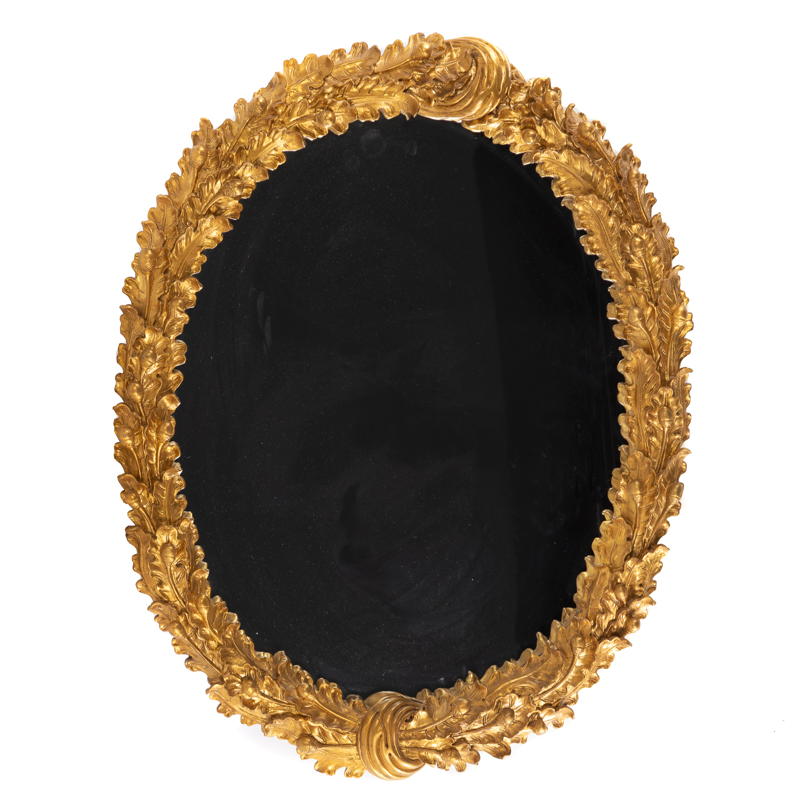 CONTEMPORARY OVAL GILTWOOD MIRROR 36a4ed
