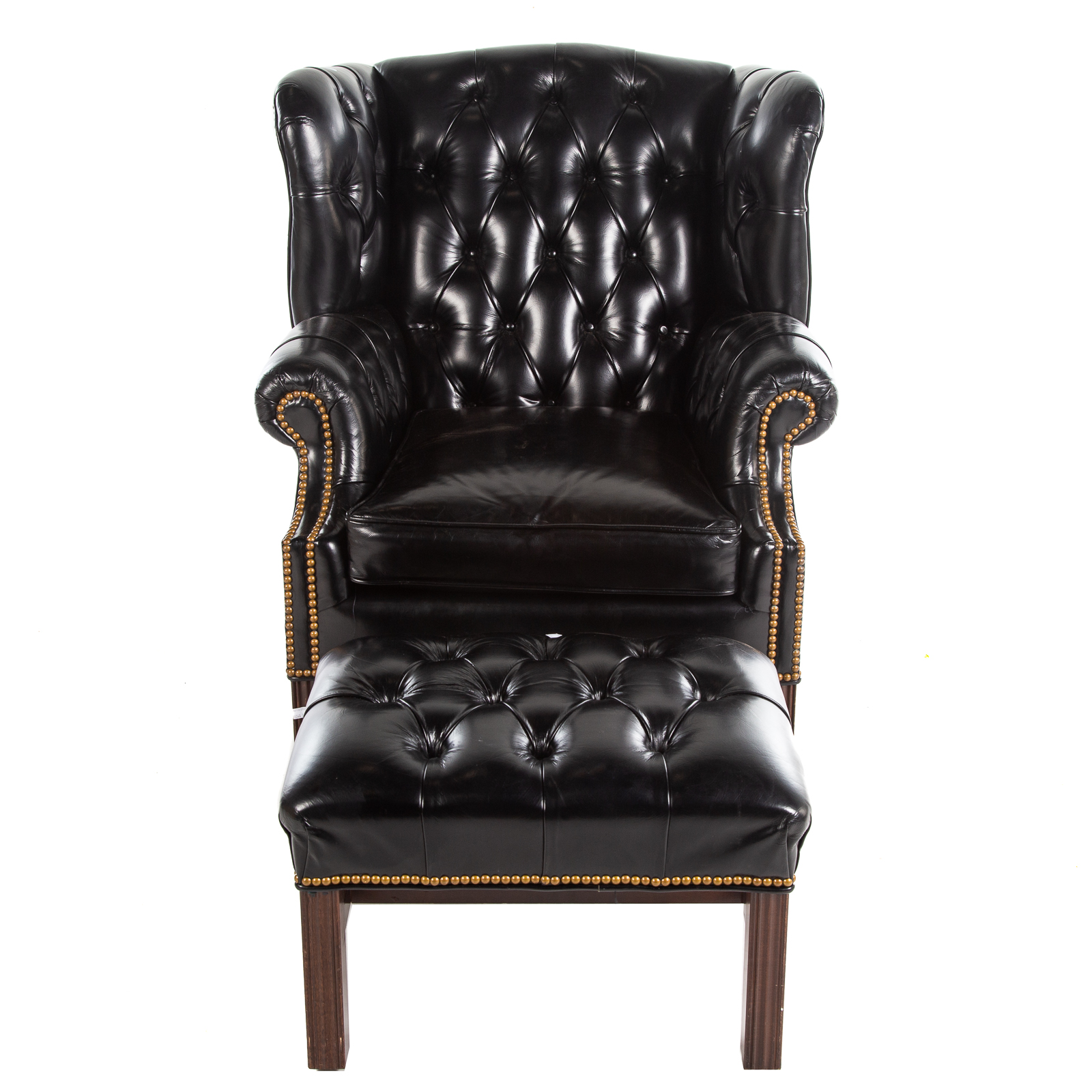 MCKINLEY LEATHER TUFTED WING CHAIR 36a4f1