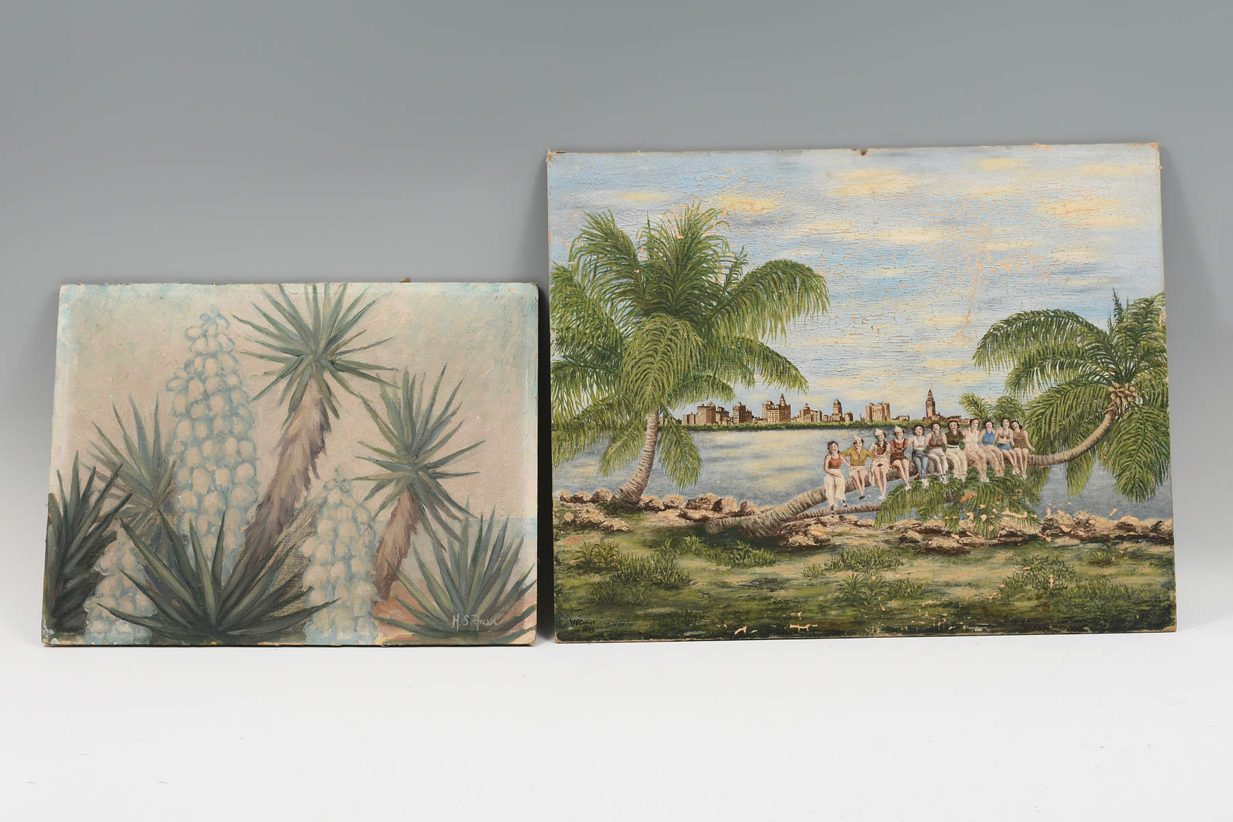 2PC. FLORIDA PAINTING LOT: 1) Blooming