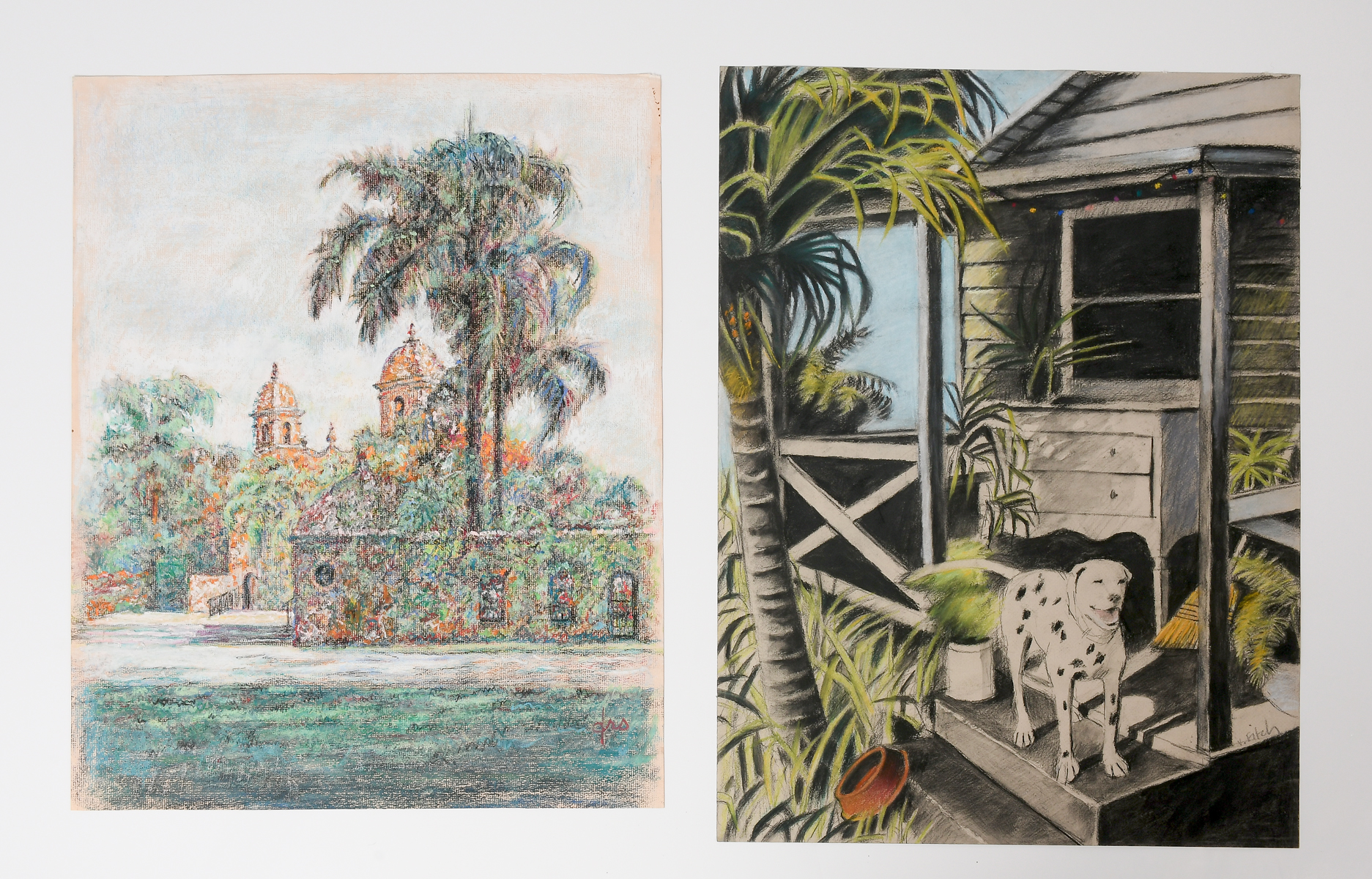 2 PIECE FLORIDA ARTWORK LOT: 1)