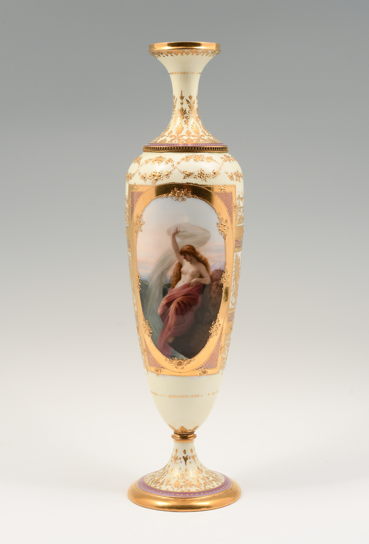 ROYAL VIENNA LORELEY PORTRAIT VASE: