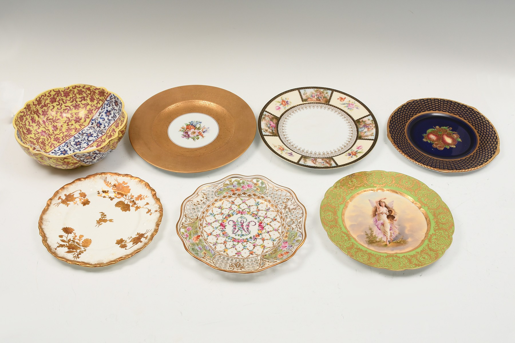 7 PC. GERMAN DRESDEN PORCELAIN PLATES