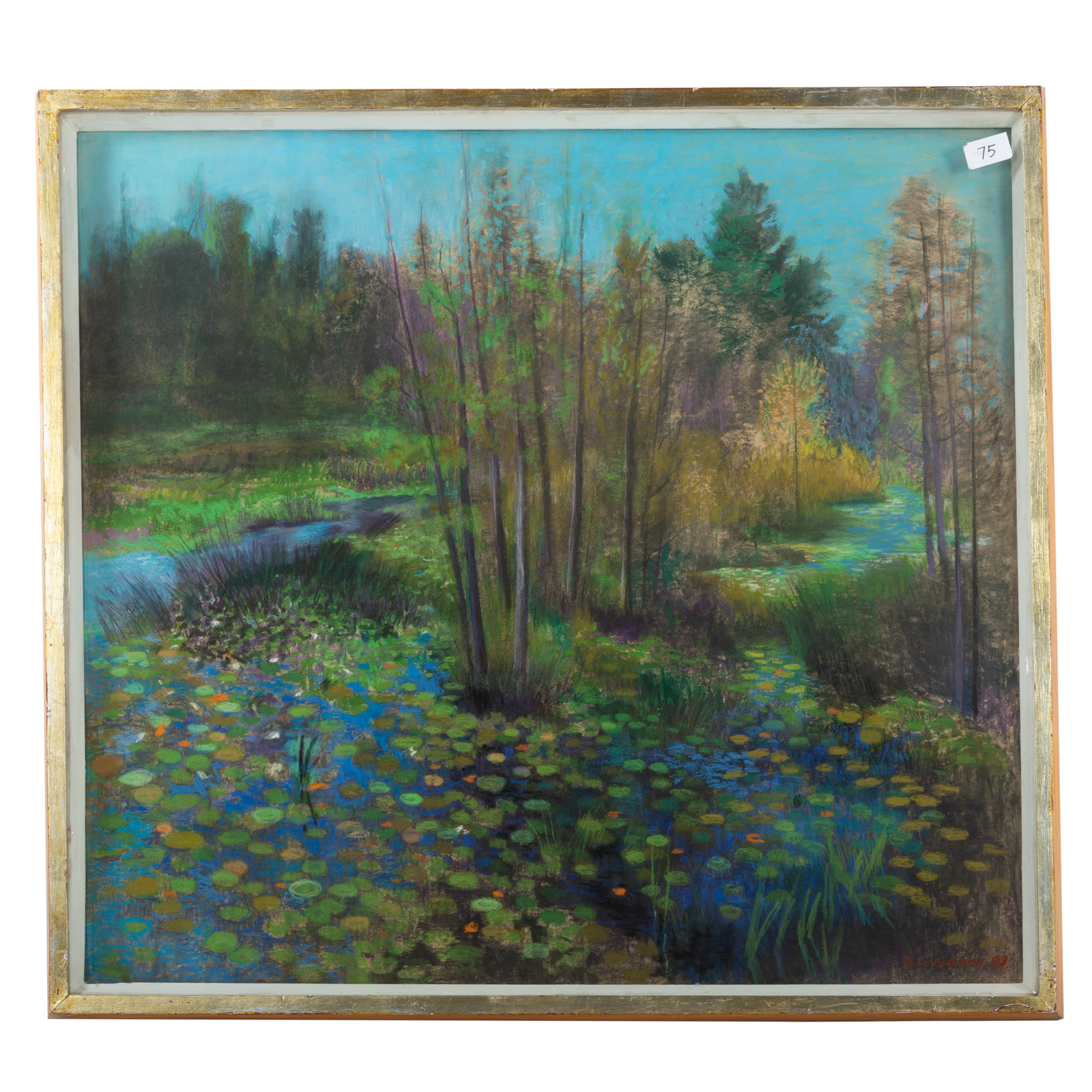 ROSWELL T WEIDNER WATER LILLIES 36a607