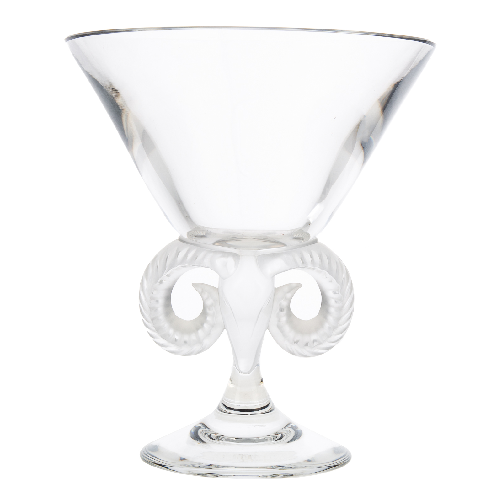 LALIQUE CRYSTAL ARIES VASE Chalice 36a62e