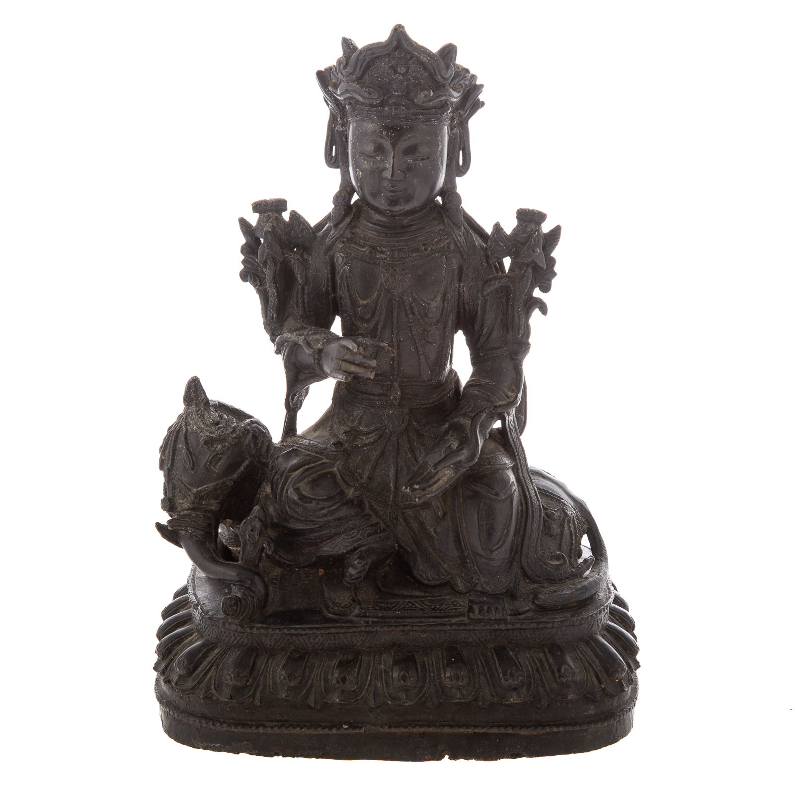 CHINESE BRONZE BODHISATTVA Seated 36a661