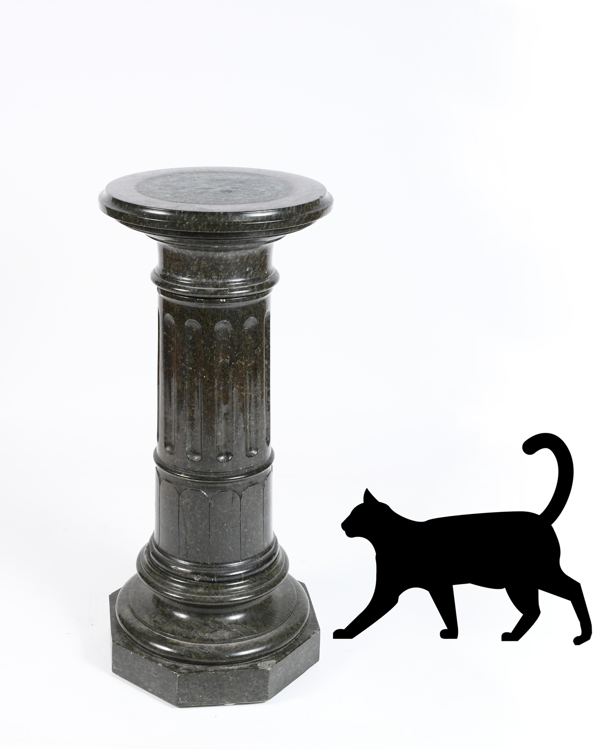 CARVED MARBLE PEDESTAL Turned 36a680