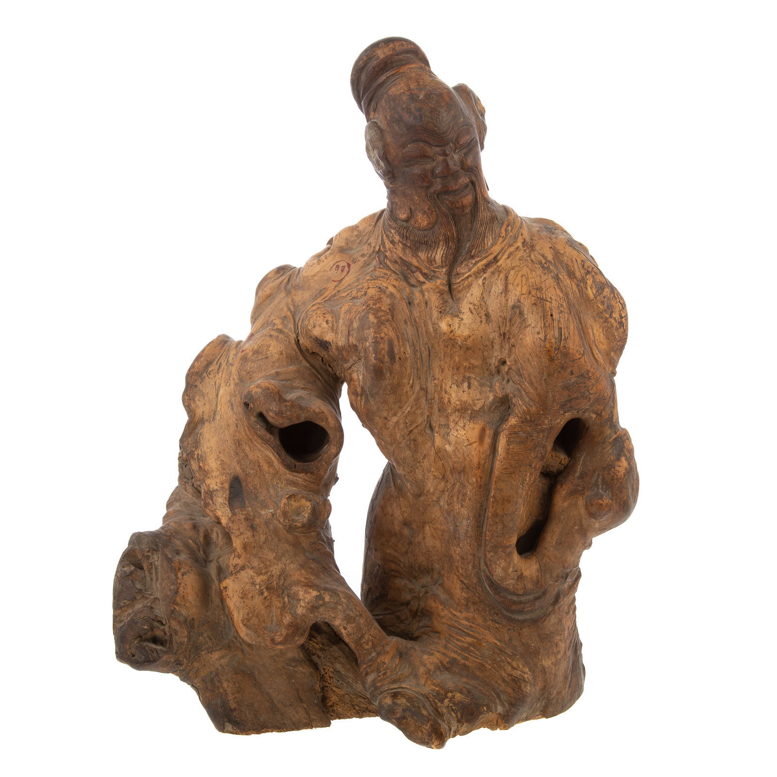 ASIAN CARVED ROOT DEITY FIGURE 36a678