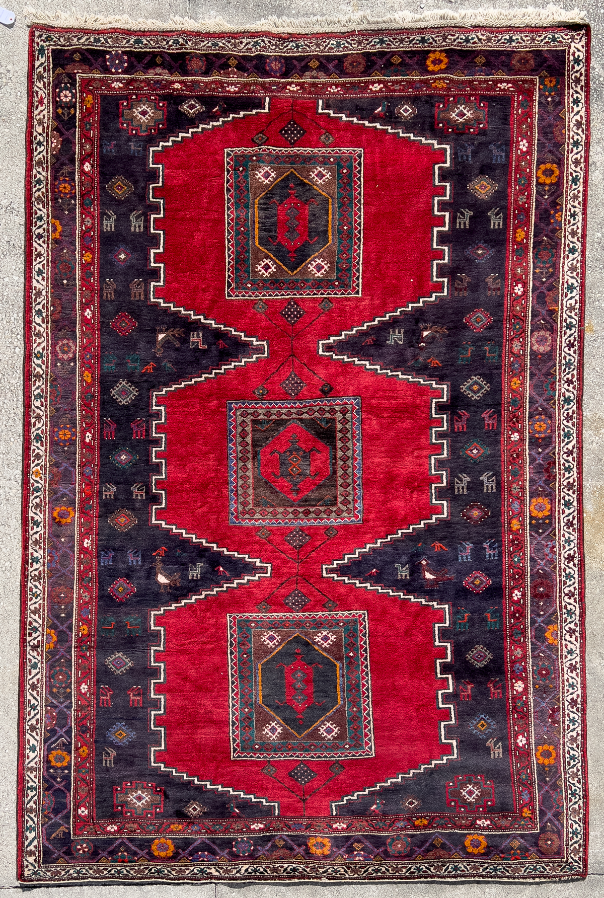 PERSIAN VILLAGE HAND KNOTTED WOOL 36a6c6
